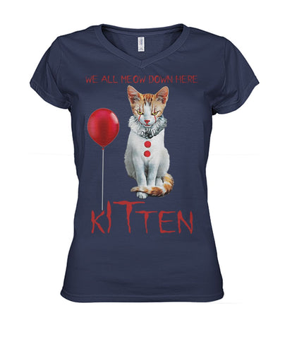 I'm A Horroraholic Kitten T-Shirt - Ladies V-Neck - Guys V-Neck