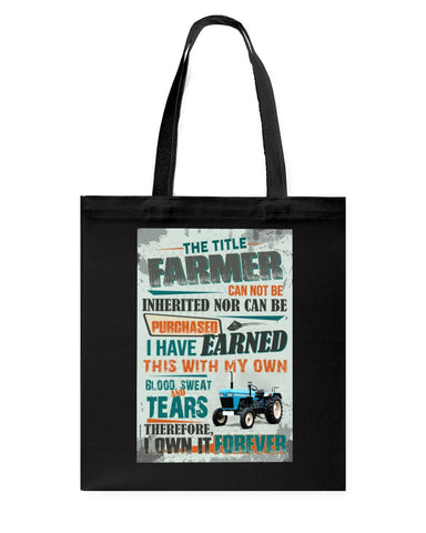 Farmer Can Not Be Inherited Nor Can Be Purchase Limited Classic T- Shirt - Guys V-Neck - Basketweave Tote Bag