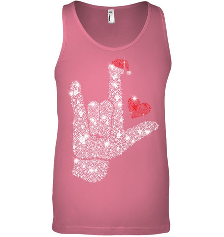 Sign Language Bright T-Shirt - Guys V-Neck - Unisex Tank Top