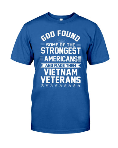 Vietnam Veterans- Strongest Americans Tote Bag - Guys Tee - Basketweave Tote Bag