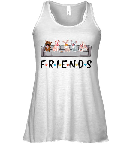 Pit Bull Friends T-Shirt - Ladies Flowy Tank - Hoodie