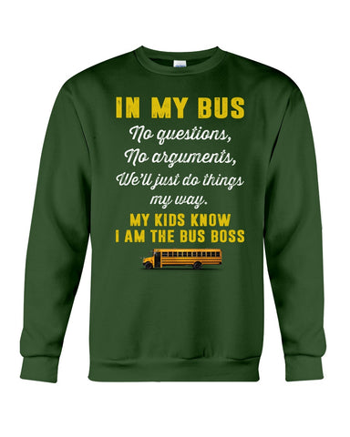 In My Bus I'm The Bus Boss Tote Bag - Unisex Long Sleeve - Sweatshirt