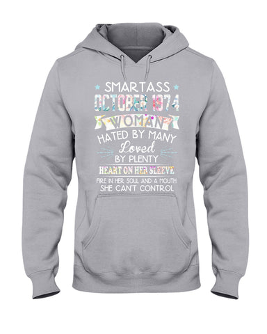 Smartass October 1974 Classic T-Shirt - Hoodie - Ladies Tee