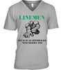 Image of Linemen Because Quarterracks Need Heroes Too Limited Classic T- Shirt - Guys V-Neck - Unisex Long Sleeve