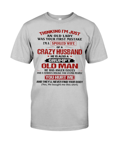 A Wife Of A Grumpy Husband Limited Classic T-Shirt - Guys Tee - Unisex Long Sleeve