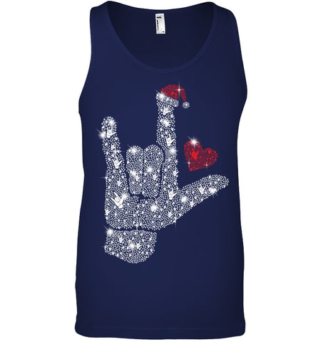 Sign Language Bright T-Shirt - Guys V-Neck - Unisex Tank Top