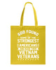 Image of Vietnam Veterans- Strongest Americans Tote Bag - Guys Tee - Basketweave Tote Bag