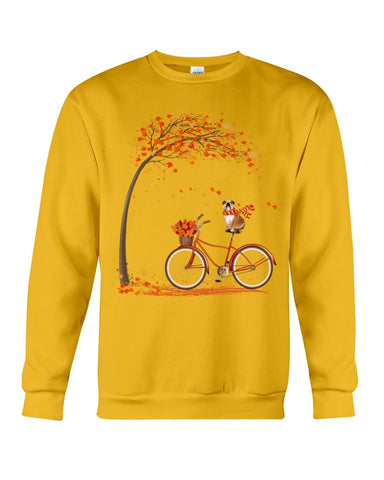 A Cool English Bulldog In Fall Limited Classic T-Shirt - Sweatshirt - Ladies Flowy Tank