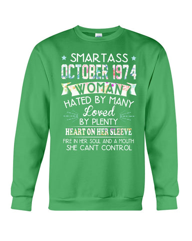 Smartass October 1974 Classic T-Shirt - Sweatshirt - Unisex Tank Top