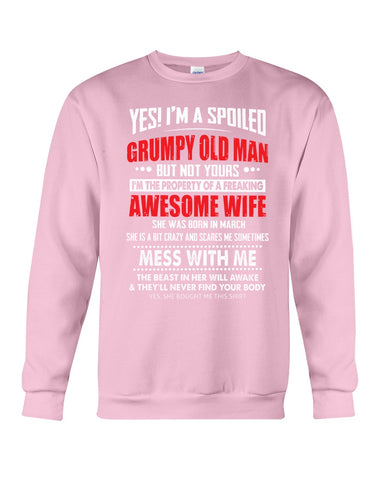 Grumpy Old Man And His Awesome March Wife Limited Classic T-Shirt - Sweatshirt - Unisex Tank Top