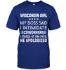 Image of Wisconsin Girl My Boss Said I Intimidate Coworkers Mug - Guys Tee - Mug