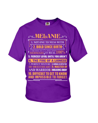 Melanie Characteristic Limited Classic T-Shirt - Ladies Flowy Tank - Youth Tee