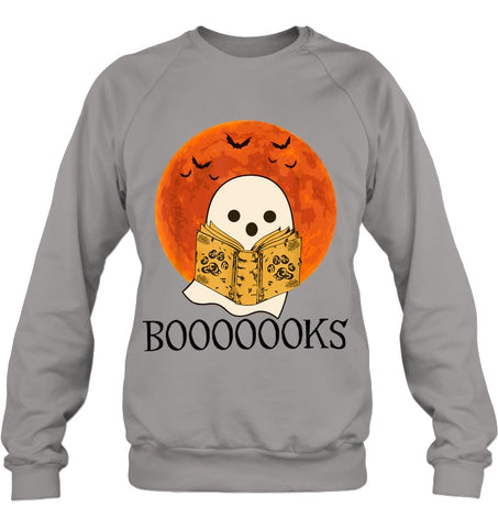 Boo Loves Booooooks T-Shirt - Sweatshirt - Ladies V-Neck