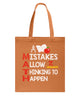 Image of Math Teacher - Mistake Allow Thinking To Happen Classic T-Shirt - Guys V-Neck - Basketweave Tote Bag