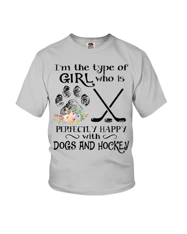 A Big Fan Of Dogs And Hockey Girl Limited Classic T-Shirt - Ladies Flowy Tank - Youth Tee