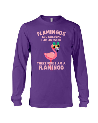 Flamingos Are Awesome Limited Classic T-Shirt - Guys V-Neck - Unisex Long Sleeve