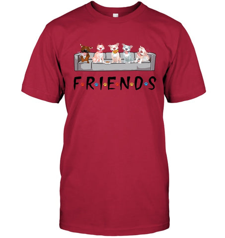 Pit Bull Friends T-Shirt - Guys Tee - Ladies V-Neck