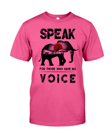 Elephant Speakfor Those Who Have No Voice T-Shirt - Guys Tee - Basketweave Tote Bag