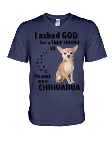 A True Friend- Chihuahua Limited Classic T-Shirt - Guys V-Neck - Mug