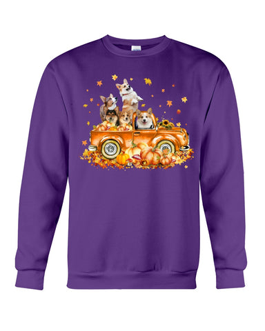 Dogs Reunion On Pumpkin Car T-Shirt - Sweatshirt - Unisex Tank Top