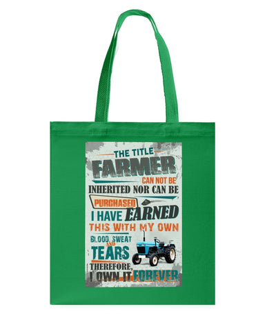 Farmer Can Not Be Inherited Nor Can Be Purchase Limited Classic T- Shirt - Guys V-Neck - Basketweave Tote Bag