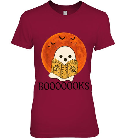 Boo Loves Booooooks T-Shirt - Guys Tee - Ladies Tee