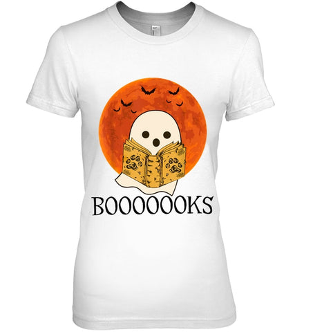 Boo Loves Booooooks T-Shirt - Guys Tee - Ladies Tee