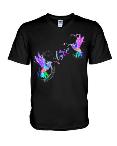 Coloful Couple Of Birds Fall In Love Limited Classic T- Shirt - Guys V-Neck - Unisex Long Sleeve