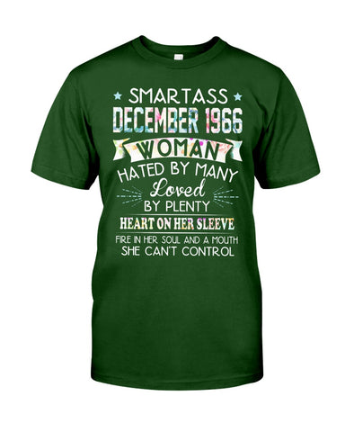 Smartass December 1966 T-Shirt - Guys Tee - Basketweave Tote Bag