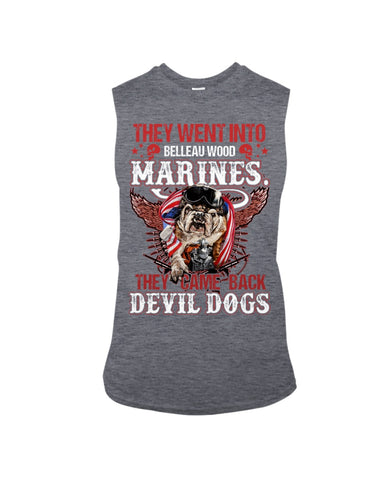 Belleauwood Marines - Devil Dogs T-Shirt - Guys Tee - Unisex Long Sleeve