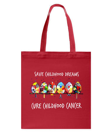 Save Childhood Dreams Cure Childhood Cancer T-Shirt - Unisex Tank Top - Basketweave Tote Bag