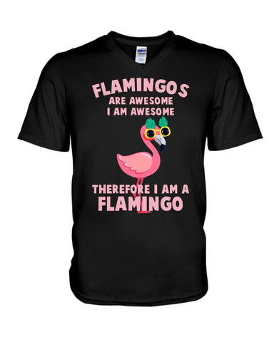 Flamingos Are Awesome Limited Classic T-Shirt - Guys V-Neck - Unisex Long Sleeve