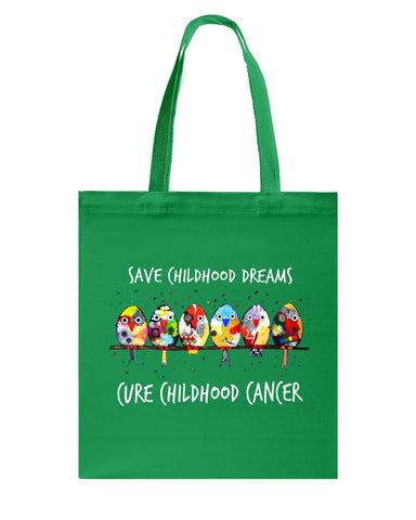 Save Childhood Dreams Cure Childhood Cancer T-Shirt - Unisex Tank Top - Basketweave Tote Bag