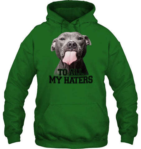 Pit Bull To All My Hater Limited Classic T- Shirt - Guys Tee - Hoodie