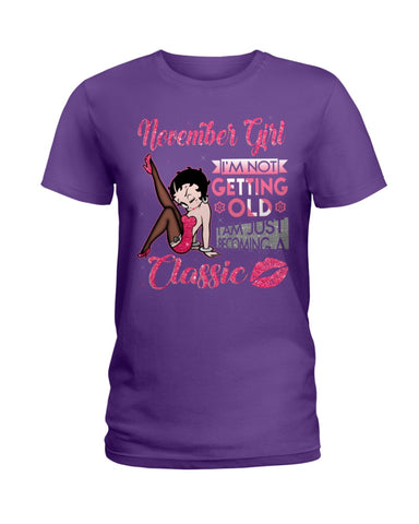 Classic November Girl T-Shirt - Ladies Tee - Unisex Long Sleeve