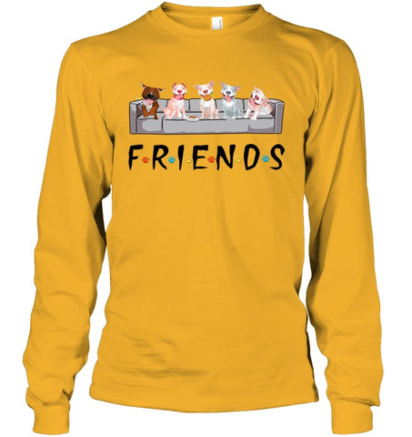 Pit Bull Friends T-Shirt - Unisex Long Sleeve - Sweatshirt