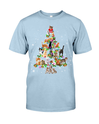 Unique Cat Christmas Tree Limited Classic T-Shirt - Guys Tee - Basketweave Tote Bag