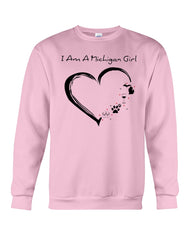 Michigan Girl Heart T-Shirt - Sweatshirt - Unisex Tank Top