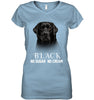 Image of Black Labrador No Sugar No Cream Mug - Hoodie - Ladies V-Neck