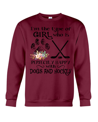 A Big Fan Of Dogs And Hockey Girl Limited Classic T-Shirt - Sweatshirt - Unisex Tank Top