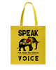 Image of Elephant Speakfor Those Who Have No Voice T-Shirt - Guys Tee - Basketweave Tote Bag