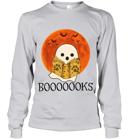 Boo Loves Booooooks T-Shirt - Hoodie - Unisex Long Sleeve