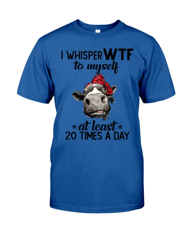 Whisper Wtf Cow Limited Classic T-Shirt - Guys Tee - Unisex Long Sleeve