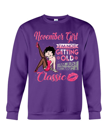 Classic November Girl T-Shirt - Guys Tee - Sweatshirt